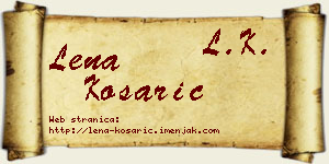 Lena Košarić vizit kartica
